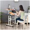 2 in 1 Mobile Standing Desk with Height Adjustable Sit-Stand Workstation, Stand-Up Desk